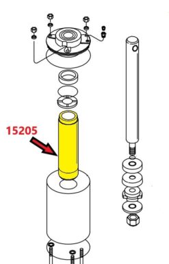 Alternative view of Meyer 15205 E Series H Model 8" Stroke Plow Pump Inner Cylinder Tank - OEM