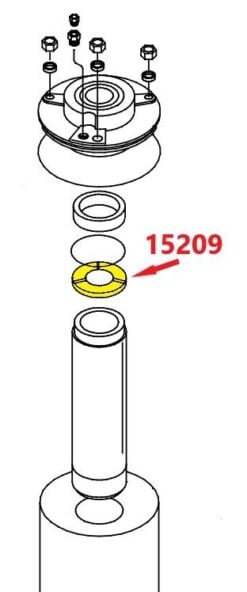 Alternative view of 15209 Meyer E Series Pump Lift Cylinder Slotted Washer - OEM