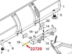 22720 Meyer Home Plow and Drive Pro Pivot Pin 5/8" X 7" - OEM - Image 2