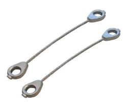 Rotary 10686 Brake Cable Fits 42" Deck Mowers 3/8" Eyelets Each End 5-3/4" Long, 2 Pack - Aftermarket