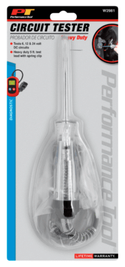 Alternative view of Performance Tool W2981 12V Heavy-Duty Circuit Tester