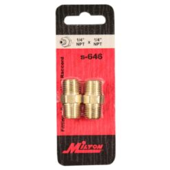 S-646 1/4" MNPT Hex Nipple