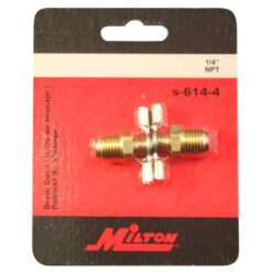 S-614-4 1/4" NPT Brass Compressor Tank Drain Cock - Image 2