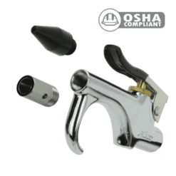 S-148 1/4" NPT Lever Blow Gun Tool - Rubber and Safety Tip Nozzles