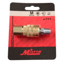 S-711 1/4" NPT M Style Coupler and Plug - Image 2
