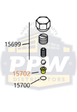 Alternative view of Meyer 15702 E60 Relief Valve Ball Seat - OEM