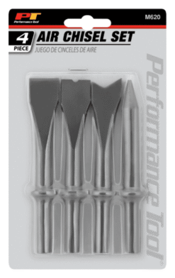 Alternative view of Performance Tool M620 4pc Air Chisel Set