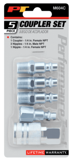 Alternative view of Performance Tool M604C 5pc Coupler Set