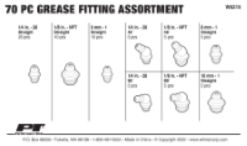 W5215 70pc Grease Fitting Assortment - Image 3