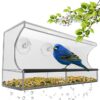 Acrylic suction cup window bird feeder