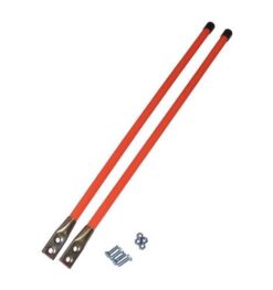 BLEMISHED - 1308105 Universal Blade Marker 3/4" X 28" Two Hole Mount with Hardware Fluorescent Orange, Pair