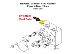 Alternative view of HYD01620 Boss 3/8 MOR X 1/4 FPS 90 Degree Swivel - Aftermarket