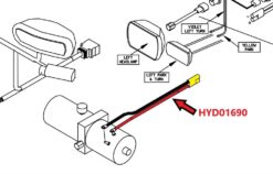 HYD01690 Boss 36" Power and Ground Cable Plow Side - Aftermarket - Image 2