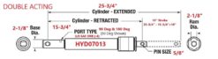 HYD07013 Boss RT3 SmartHitch Double Acting Lift Cylinder 1-1/8" X 10" - Aftermarket - Image 2