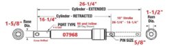 07968 Meyer Angle Cylinder 1-1/2" X 10" Cross Drilled O-Ring Port - Aftermarket - Image 2