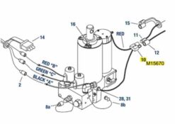 15670 Meyer Plow Pump Positive Ground Cable for Single Post Motors - Aftermarket - Image 2