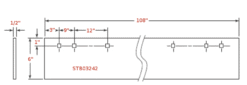 Boss STB03242 Steel Cutting Edge Boss, 1/2" X 6" X 108" - Aftermarket