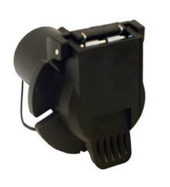 Buyers TC1771P Black 7 Way Plastic Flat Pin Truck Side Trailer Receptacle with Twist Lock