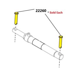 22260 Western Fisher Cylinder Clevis Pin 1" X 4-3/4" - Aftermarket - Image 2