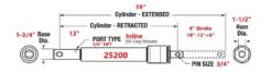25200 Western Lift Cylinder 1-1/2" X 6" - Aftermarket - Image 2