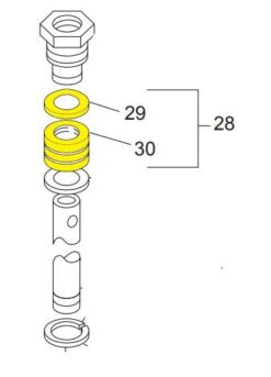 Alternative view of Western 25205 Fisher 339K Packing Set with Wiper 1-1/2", Pack of 2 - Aftermarket