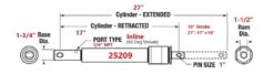 25209 Western Angle Cylinder 1-1/2" X 10" - Aftermarket - Image 2