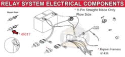 49317 / 22335K Western Fisher 9 Pin Plow Side Repair Harness - Aftermarket - Image 3