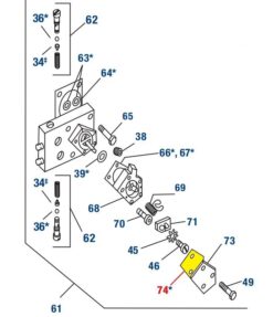 Alternative view of Western 55357 Fisher 5840 Valve 4 Way Cover Gasket - Aftermarket