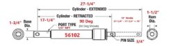 56102 Western Unimount Angle Cylinder 1-1/2" X 10" - Aftermarket - Image 2