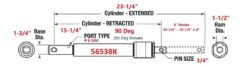 56538K Western Lift Cylinder 1-1/2" X 8" - Aftermarket - Image 2