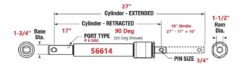 56614 Western Ultramount Angle Cyinder 1-1/2" X 10" - Aftermarket - Image 2