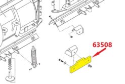 Alternative view of Western 63508 MVP Fisher EZ V Rubber Center Edge - Aftermarket