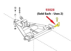 93028 Western 1" X 3-1/2" Hitch Pin with Cotter - Aftermarket - Image 2