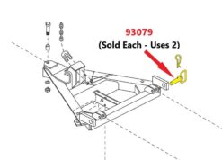 93079 Western 1" X 3-1/2" Hitch Pin with Cotter - Aftermarket - Image 2