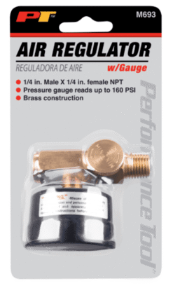 Alternative view of Performance Tool M693 Air Regulator with Gauge