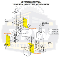 MSC04028 Boss Joystick Interm Mounting Bracket - OEM - Image 2
