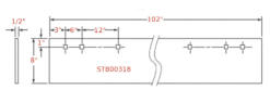 Boss STB00318 XT Cutting Edge 1/2" X 8" X 102" - Aftermarket