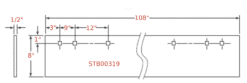 Boss STB00319 XT Steel Cutting Edge 1/2" X 8" X 108" - Aftermarket