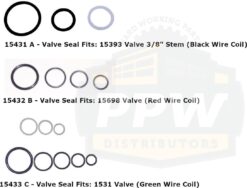 Meyer 15431 15432 15433 ABC Valve Seal Kit, E46/47/57/60 - Aftermarket