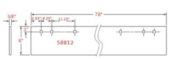 Alternative view of Western 58812 Steel Cutting Edge 3/8" X 6 X 78" - Aftermarket