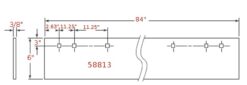 Alternative view of Western 58813 Steel Cutting Edge 3/8" X 6 X 84" - Aftermarket