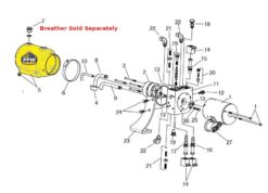 Alternative view of Meyer 15223 E73 Reservoir with Drain Plug - OEM